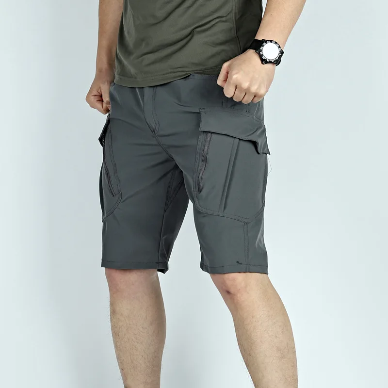6XL Tactical Shorts Men Summer Quick Dry Breathable Workwear Short Pants Outdoor Sports Camouflage Multi bag Work Cargo Shorts