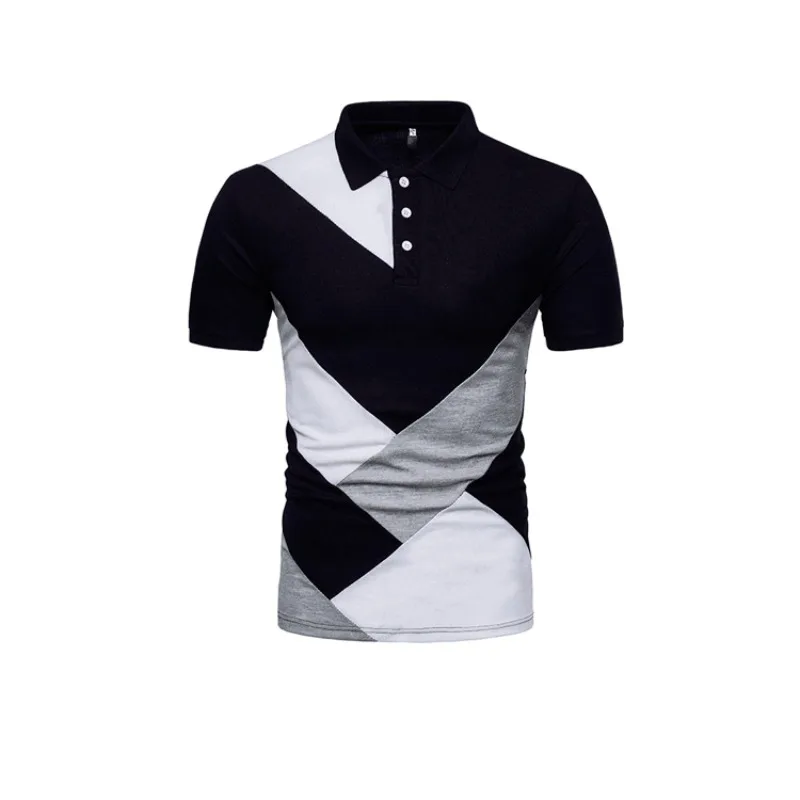 

Men Polo Men Shirt Short Sleeve Polo Shirt Contrast Color Polo New Clothing Summer Streetwear Casual Fashion Men Tops