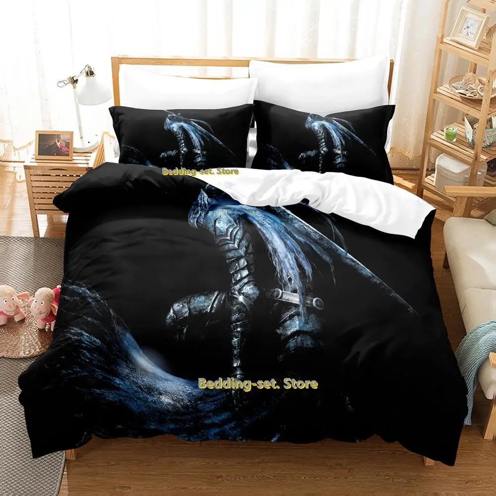 Dark Souls 3 Bedding Set Single Twin Full Queen King Size Bed Set Adult Kid Bedroom Duvetcover Sets 3D Print Anime Bed Sheet Set 2