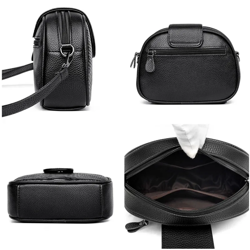 Small Cowhide Handbag Genuine Leather Women Messenger Bags Female Shoulder Bag Vintage Leather Bolsa Feminina