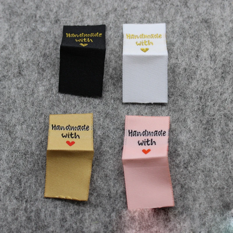 100pcs Handmade Sewing Labels With Love Tags Sew In Labels Crochet - Foto 6
