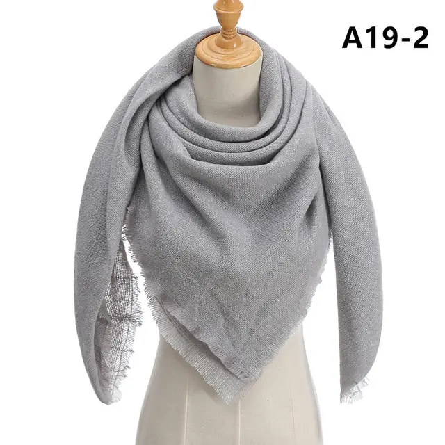 2021 new Cashmere Scarf For Women Plaid Knitted Triangle Pashmina Winter Warm Shawl Wraps Bufanda Female Soft Neck Echarpe UA-19