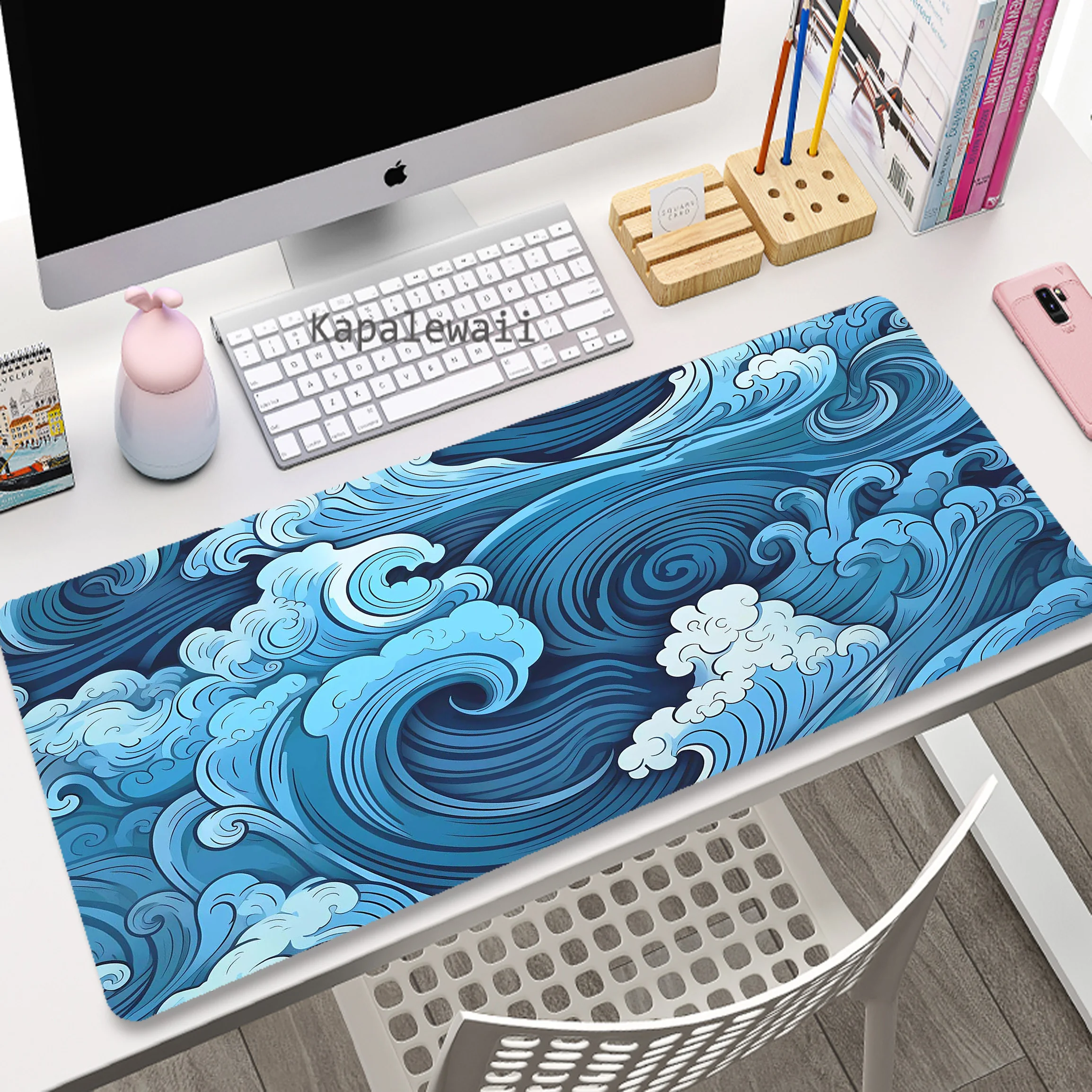 Japanese Great Wave Off Large Gaming Mousepad Gamer Speed Keyboard Pads XXXL Laptop Carpet Large Mouse Pad For Gamer Rug