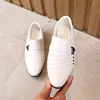 туфли Boy's Leather Shoes Spring Autumn Pointed Toe Formal Dress Shoes British Style Black White Kids Shoes Party Wedding Flats 3