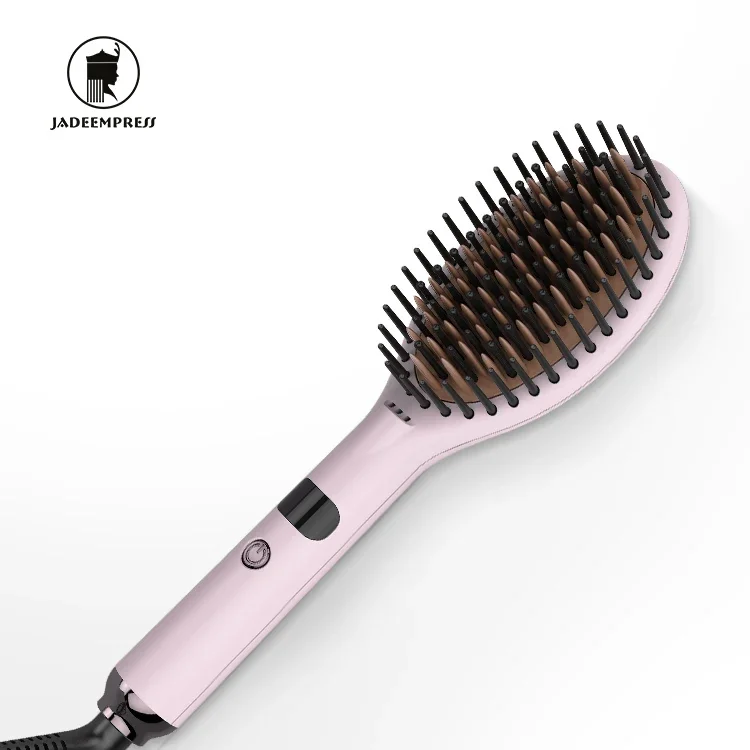 2020 Women Matte Black Brosse Chauffante Lcd Electric Straightener Styling Comb Straightening Brush For Natural Hair 2