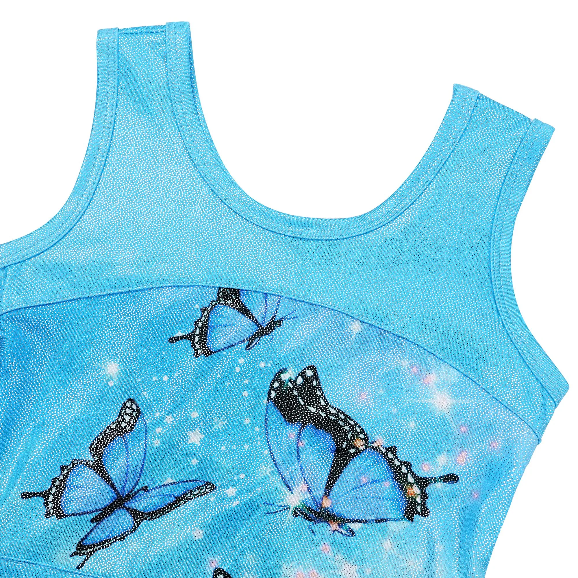 BAOHULU Gymnastics Leotard with Shorts for Girls Kids Sleeveless Practice Outfits Unitard Children Tumbling Biketard