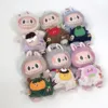 17cm Cute Mini Plush Doll'S Clothes Outfit Accessories Labubu Idol Dolls donut overalls Clothing DIY Kid Gift Strap Labubu Pants 6