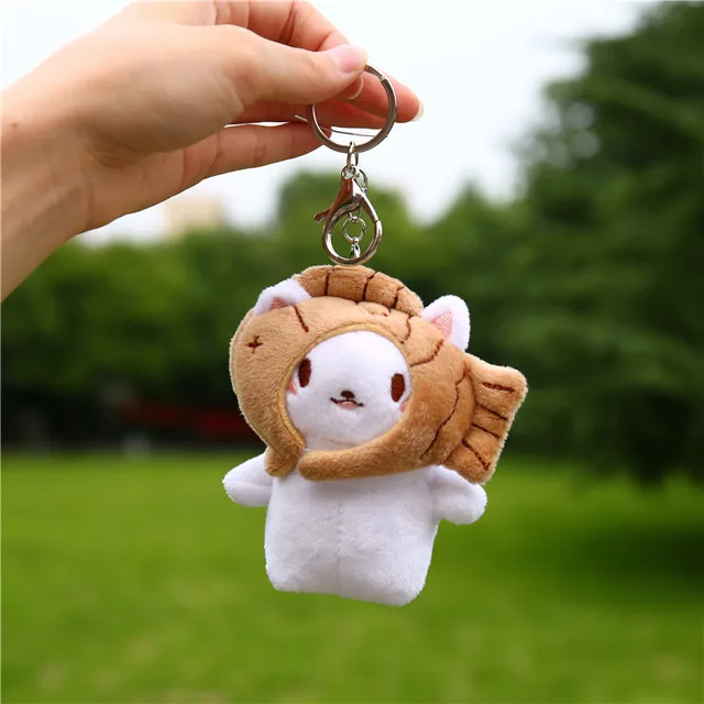 Zhuyue Cute Snapper Head Set Keychain Cat Plush Action Figure Key Chain Doll Pendant Bag Accessories Baby Keyring Accessories Bulk, Infant Girl's