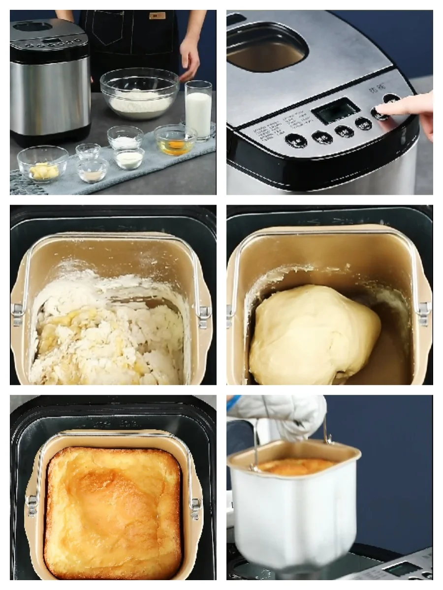 Fully Automatic Bread Maker Machine – 1.5/2.0 lb Loaves, Adjustable Crust Control, Home Baking 5