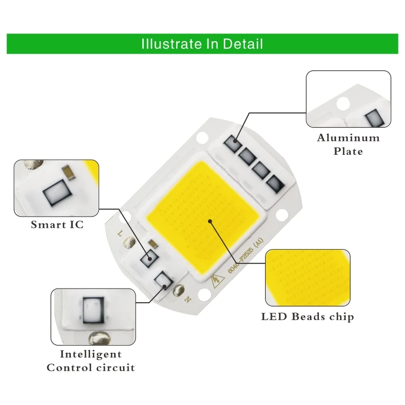 LED Chip 10W 20W 30W 50W 110V 220V COB Chip No Need Driver LED Lamp Beads for Flood Light Spotlight Lampada DIY Lighting