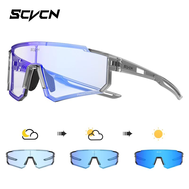 Photochromic Pink Cycling Glasses for Women - Outdoor Sports UV400 Eyewear