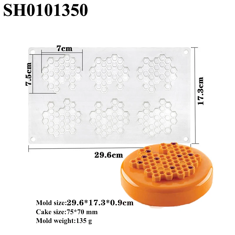 Honeycomb Silicone Mould Chocolate Mould DIY French Pastry Lace Decoration  Mesh Mousse Cake Mold Platter Fondant Lace Cushion