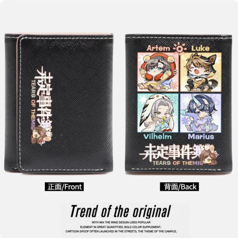 Anime Tears of Themis Luke Artem Vilhelm Fashion Wallets PU Purse Card Holder Fold Hasp Money Bag Cosplay Gift B237