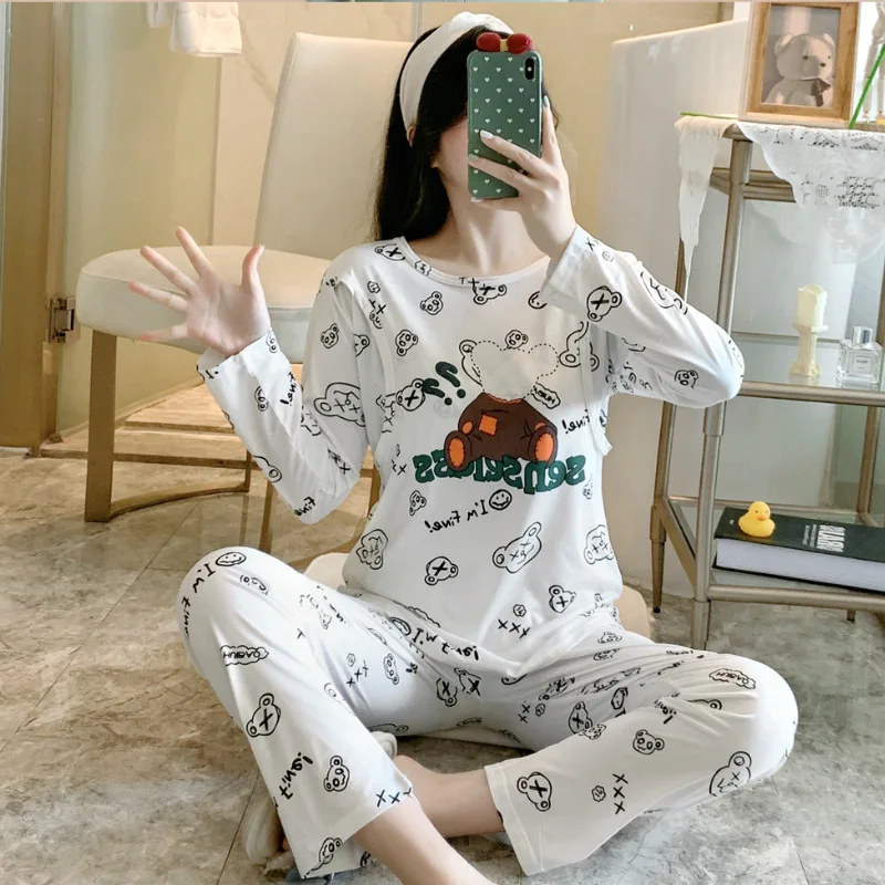 

Pregnant Women's Confinement Thin Postpartum Maternity Pajamas Maternal Breastfeeding Homewear Suit