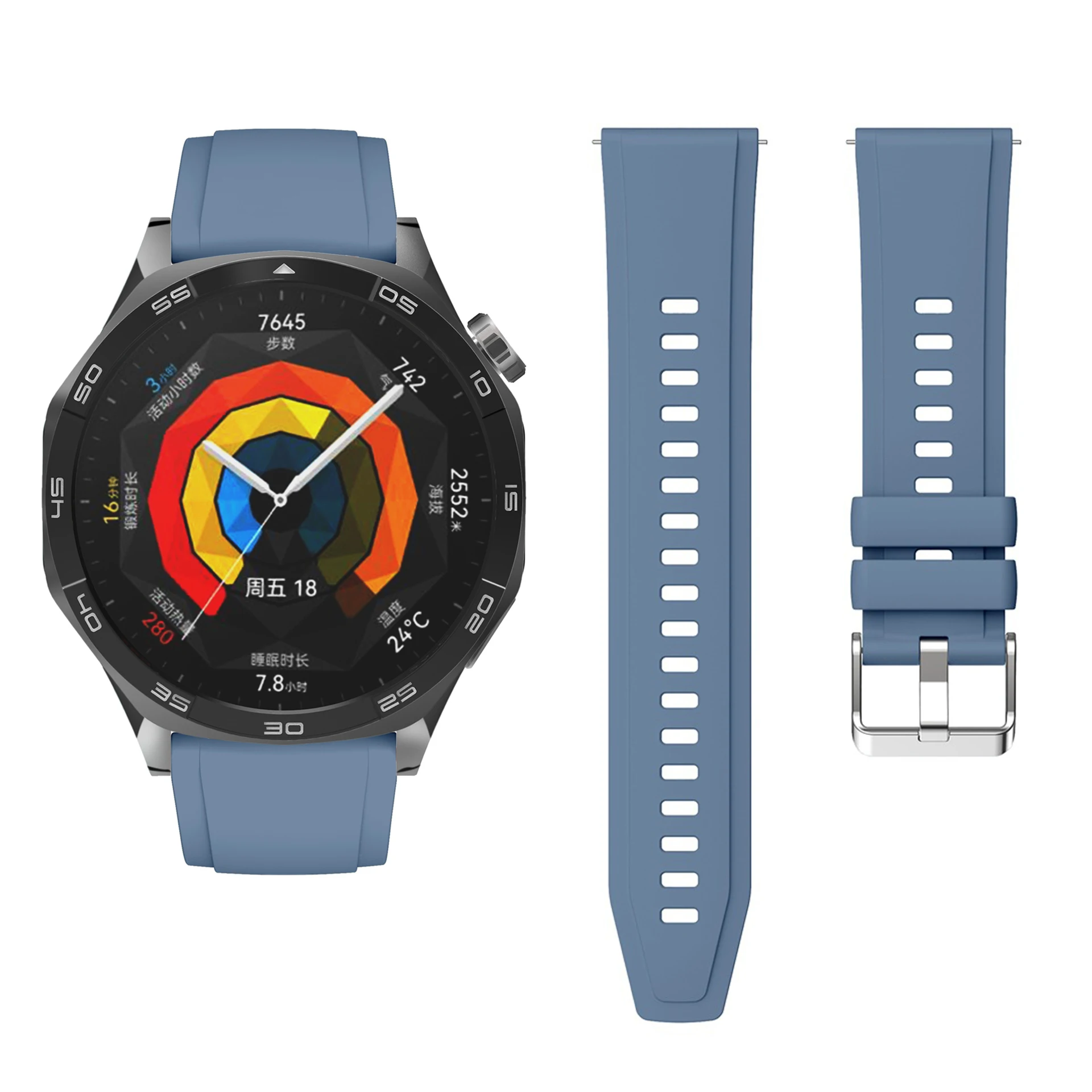 Official Silicone Sport Strap Band for Smartwatch - 18mm/22mm Bracelet Wristbands