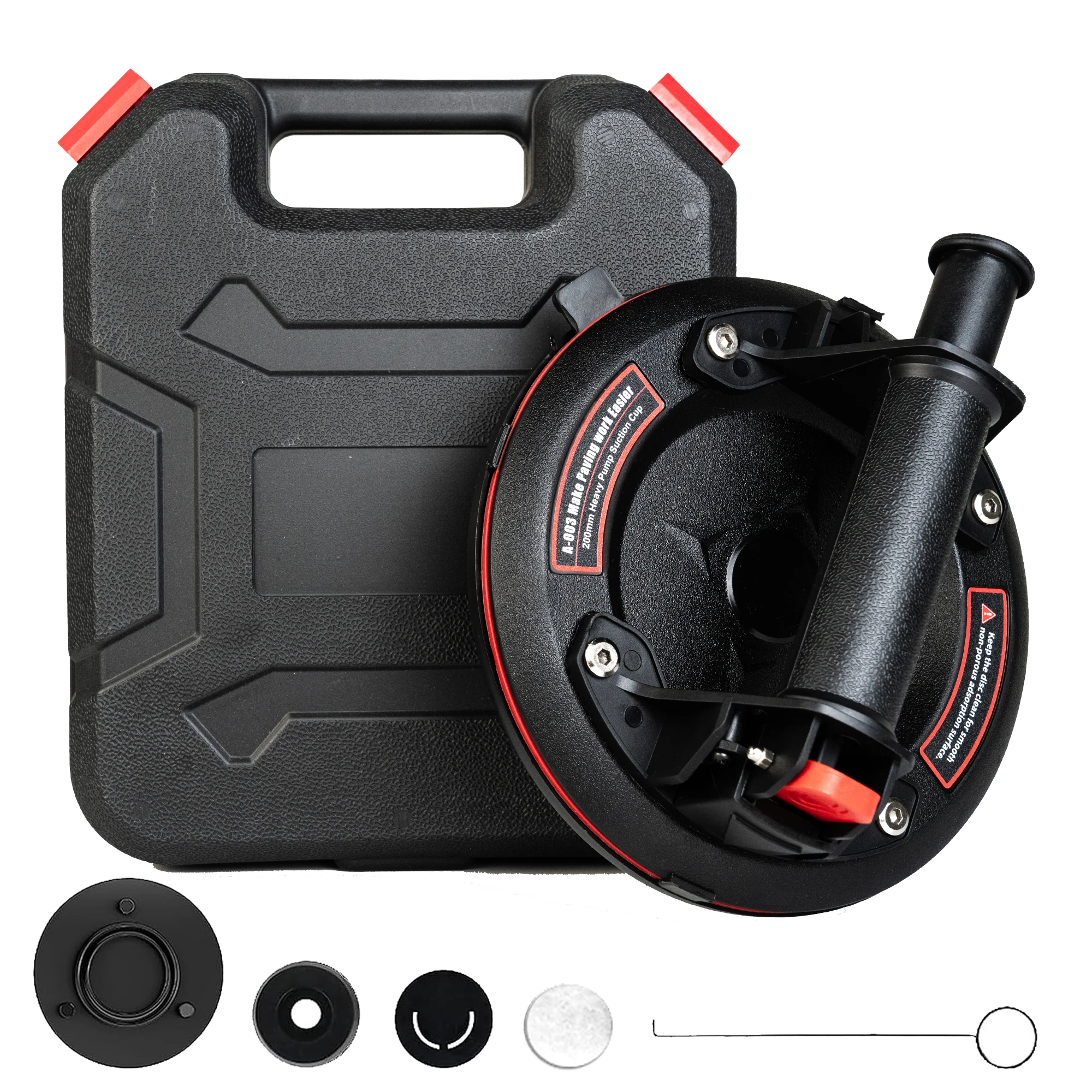 ZANSONG Glass Suction Cup with Pressure Gauge for Glass Handling Tile Handling and Slab Handling 20mm Rubber Base