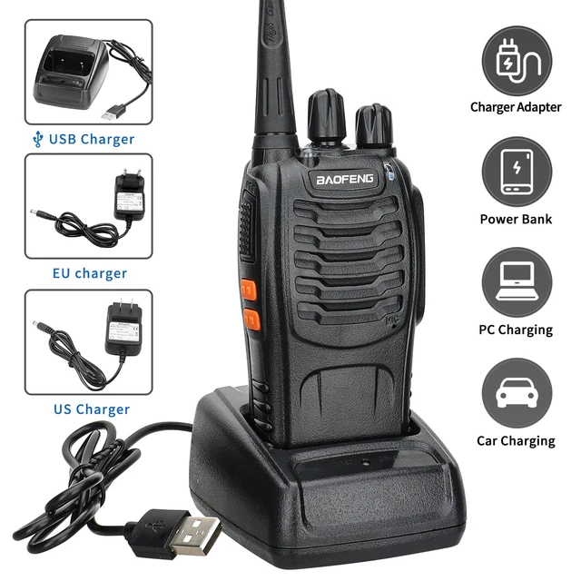 BF-888S dual-purpose walkie-talkie wireless high power (USB connector)