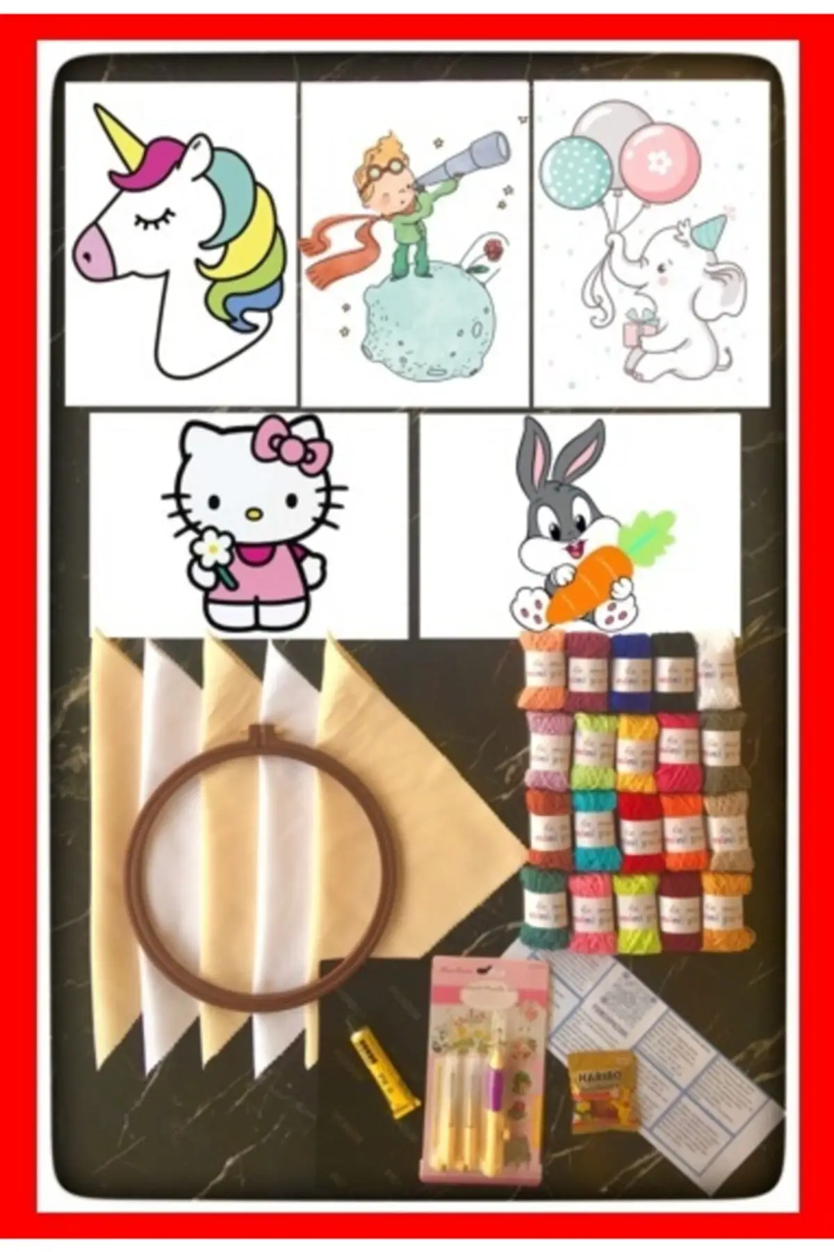 

Sewing Kits DIY Multi-function Sewing Box Loose Fabric Loose Template 36 Piece Punch Embroidery Set Kit Hobby