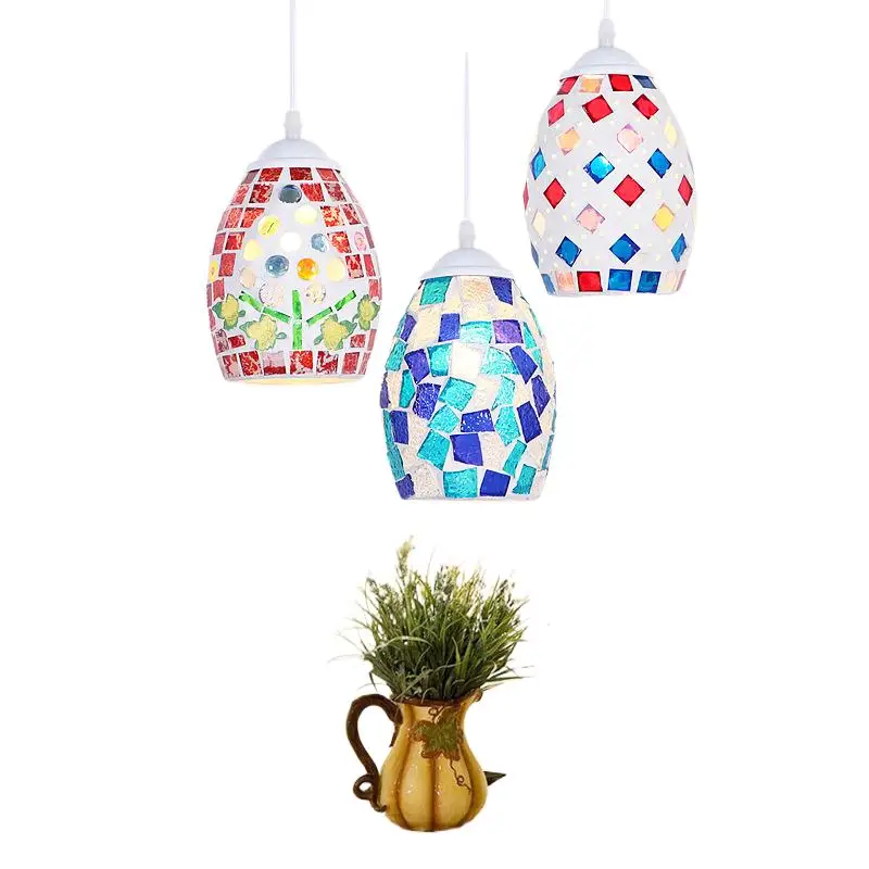 

Goods Mediterranean Small Cdelier Restaurant Coffee Shop Bar Mosaic Color Retro