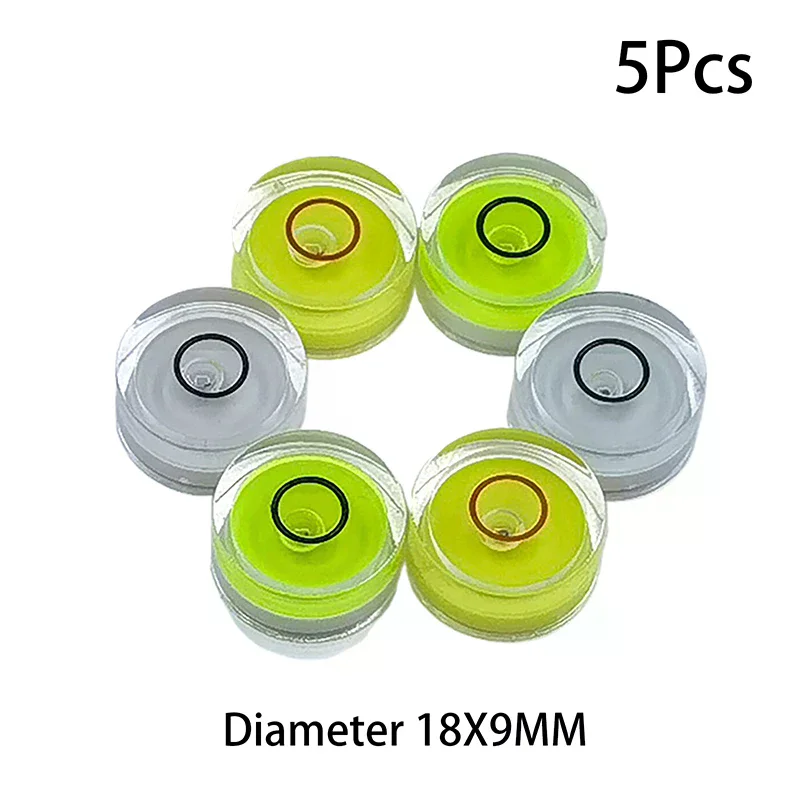 새로운 세일 5개 미니 원형 정밀 버블 레벨 불스아이 계측기 수평 정밀 버블 레벨 측정 도구