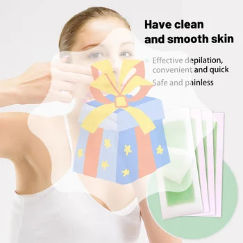 12/24Pcs Facial Lip Wax Strips For Face Chin Upper Lip Jaw Eyebrow Beard Hair Removal