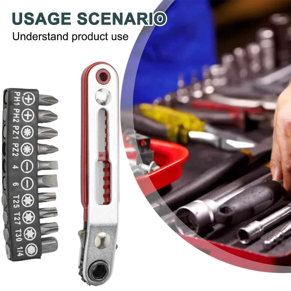 Mini Llave De Trinquete De Un Solo Cabezal, Mini Llave De Trinquete Doméstica De 1/4 Pulgadas