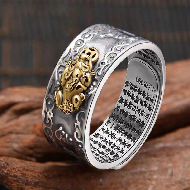 S925 Pixiu Adjustable Ring, silver ring,silver rings