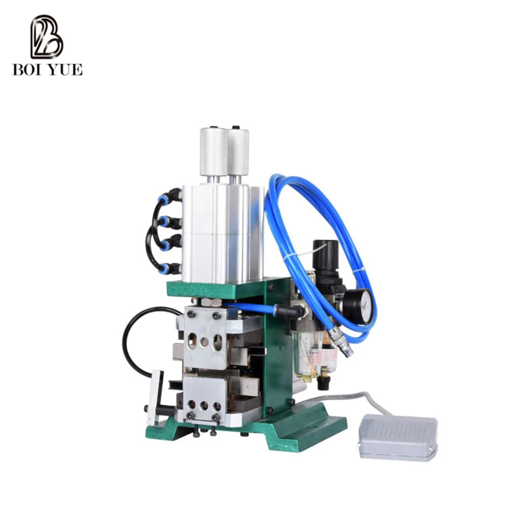 

BY03 Automatic Vertical Inner Cores Wire Stripping Machine Stripping 25mm AWG32#-16# Pneumatic Multi-core Wire Stripping Machine