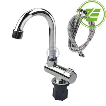 접이식 온수 및 냉수 수도꼭지, 360 도 회전, 주방 욕실, RV 해양 데크 해치, 캐러밴 보트 캠핑 액세서리