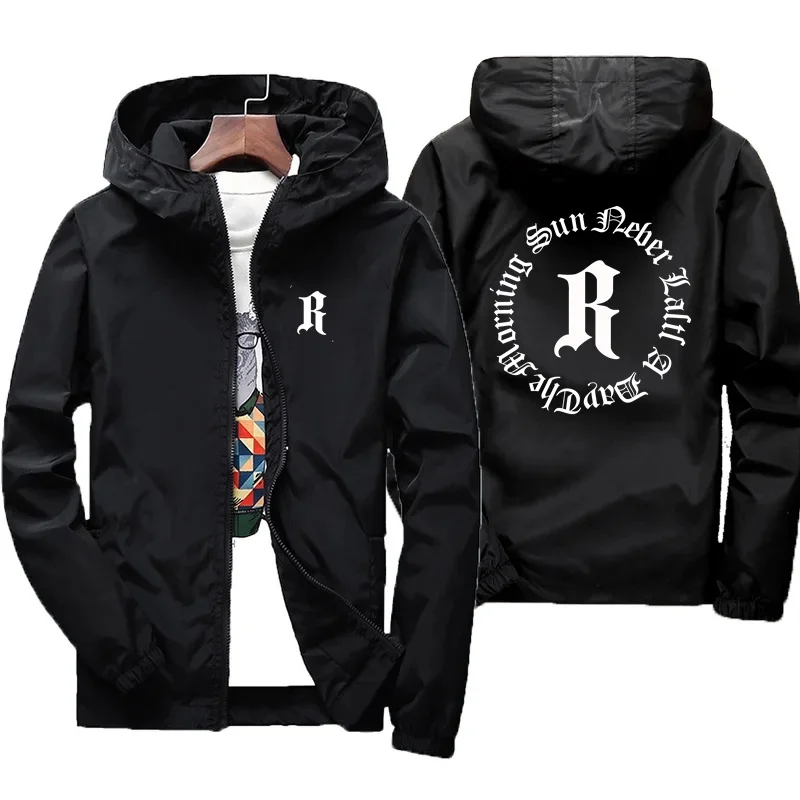 

Men's and women's windproof and waterproof hooded jacket, thin zippered jacket, lightweight jacket with personalized design logo