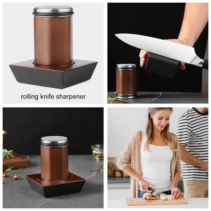 Serrated Knife Sharpener Kitchen Sharpening System Knives Tumbler