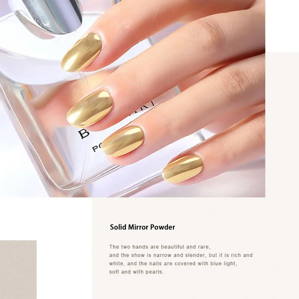 6 Colors Holographics Laser Aurora Solid Mirror Nail Glitter Powder Nails UV Gel Polish Pigment Nail Art Decorations Accessories