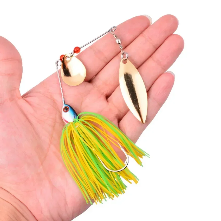 1pcs Spinner Bait 10G 16G 17G Metal Lure Hard Fishing Lure Spinner Lure Spinnerbait Pike Swivel Fish Tackle Wobbler Fishing