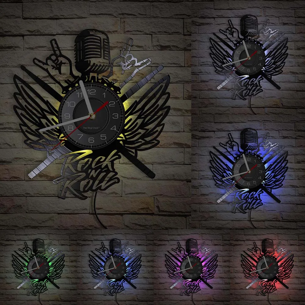 Instant Karma Clocks | Wandklok | Gitaar | Muziek Toetsenbord | Muziekinstrumenten | Drummer | Rock Metal Punk Band