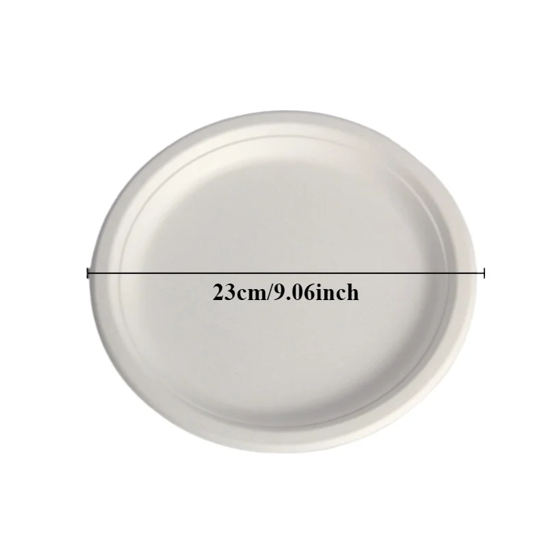 20/50PCS Disposable Paper Plates Waterproof Oil Resistant Paper Tableware Suitable for Birthday Party Round Tableware