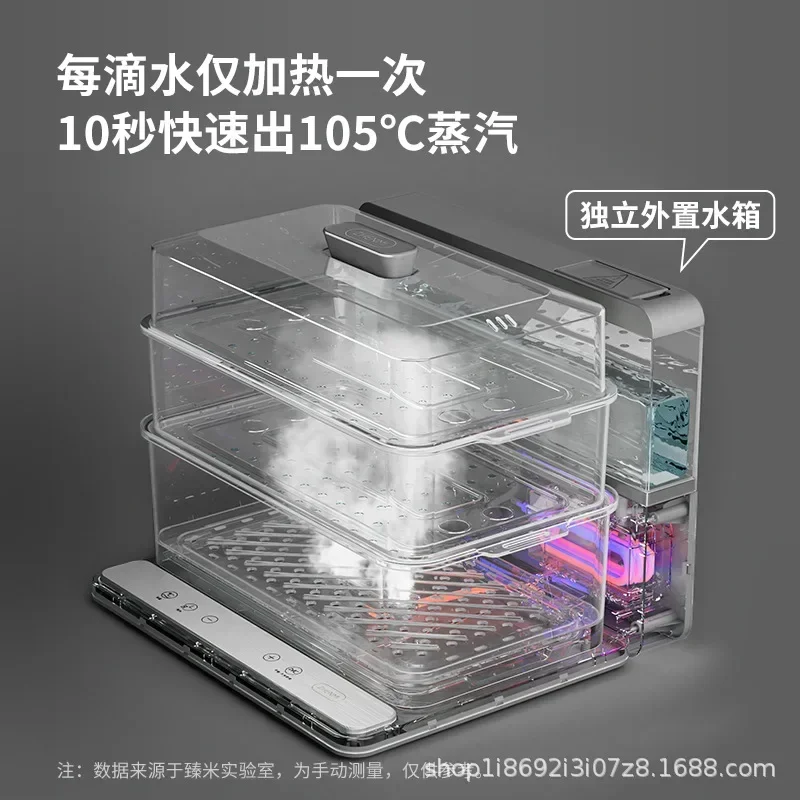 Zhenmi Three-Layer Folding Transparent Quick Steam Electric Steamer buffet food warmer steam cooker steamer electric Z6B