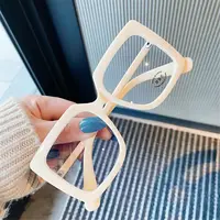 Grandes lunettes carrées anti-lumière bleue pour femmes, lunettes pour ordinateur, lunettes transparentes, lunettes optiques, nouvelle tendance 4