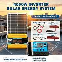 Kit solaire autonome 4KW avec onduleur à onde sinusoïdale pure, régulateur MPPT 100A et faisceau de câblage complet pour les besoins d'alimentation domestique et de camping-car 4