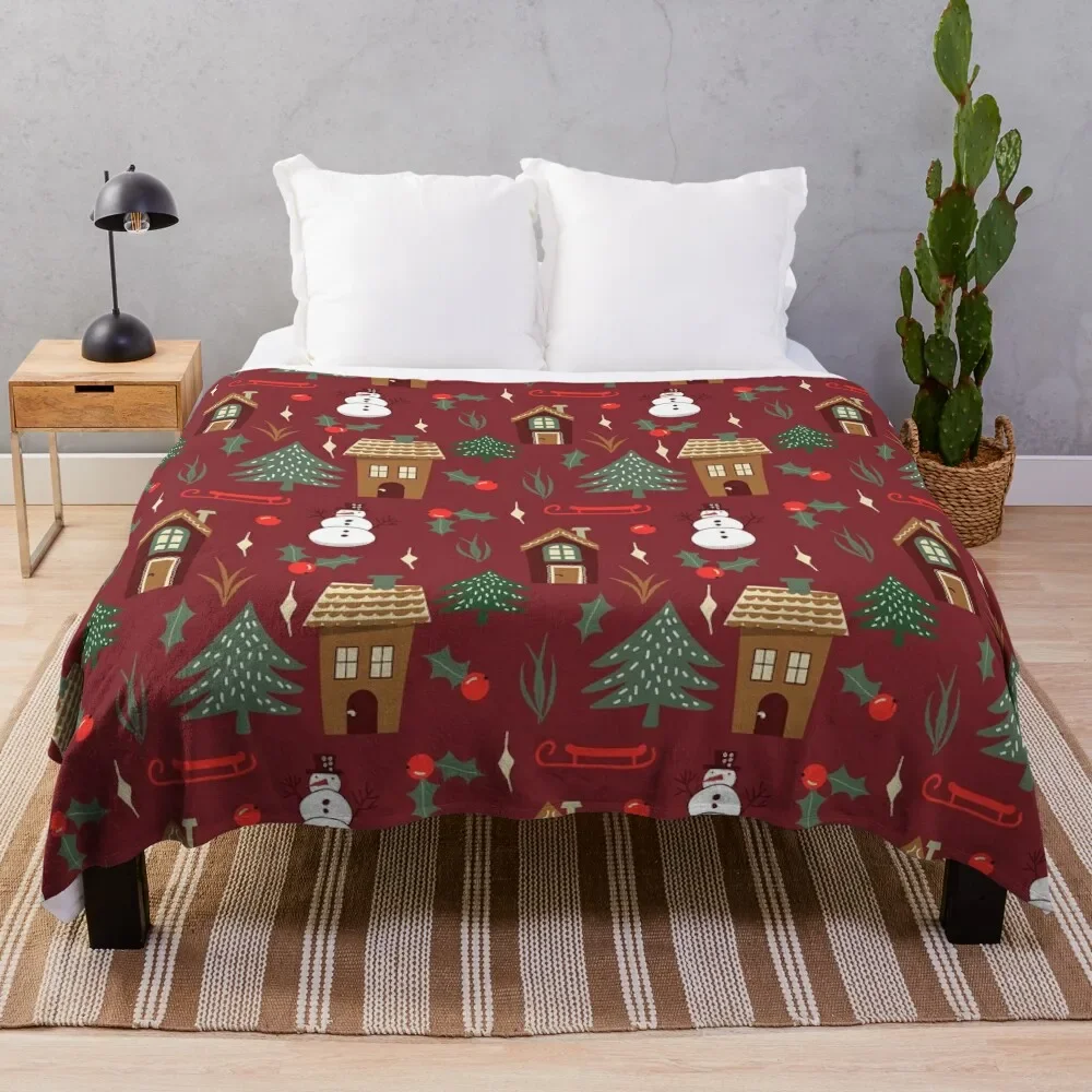 

Vintage Christmas Throw Blanket for babies Personalized Gift for sofa Camping Blankets