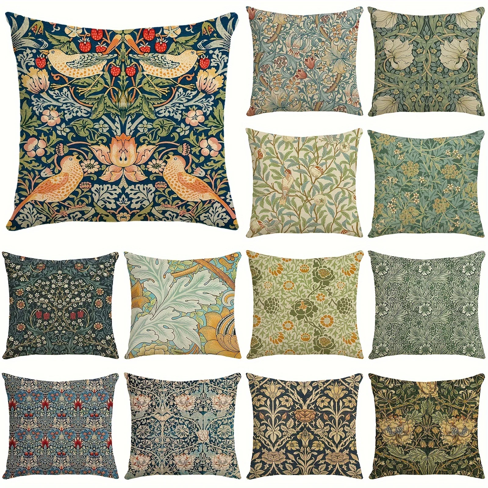 Ensemble d'oreillers en tissu William Morris. (6) - Catawiki