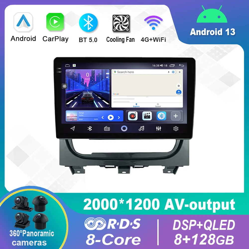 Autoradio Stereo Con Schermo Multimediale Android 13.0 Per Fiat Strada Idea 2012-2016 Navigazione Gps Carplay
