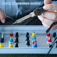 1Set Temperature Controlled Soldering Iron Set 60W Stable Heat Multiple Tips Soldering Apparatus for Electronics Hobbyists - Image 2