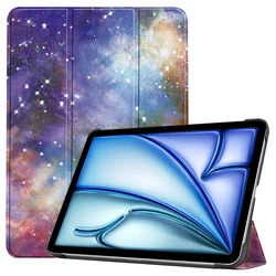 Premium Magnetic Folding PU Leather Tablet Case - Designed for Apple iPad Air 13 (2024) - Kid-Friendly Protection (YHX)