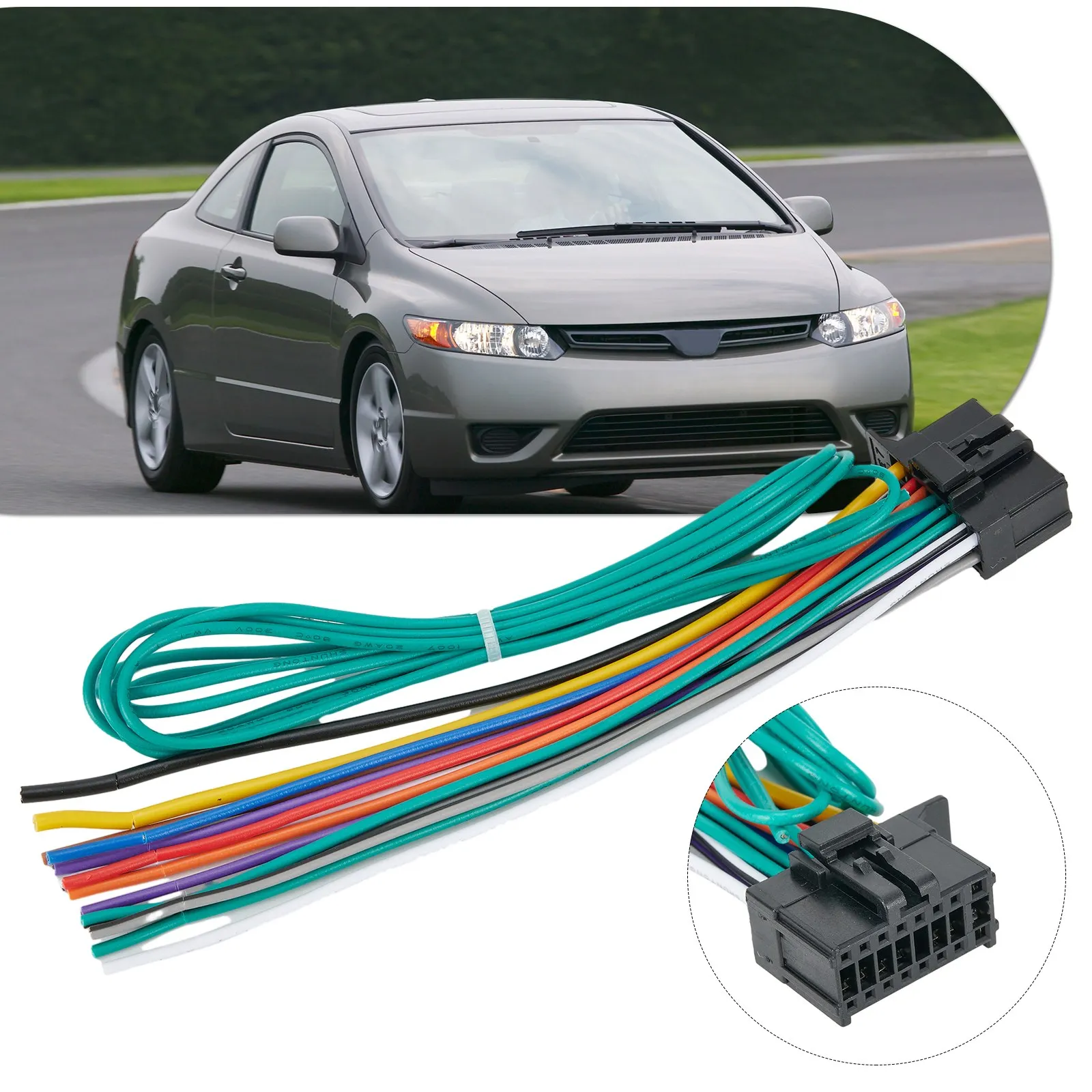 16 Pin Pioneer Radio Plug Stereo Wiring Wire Harness Power Plug Pioneer DEH Model FH-P4200MP CD Player Harness Car Wire