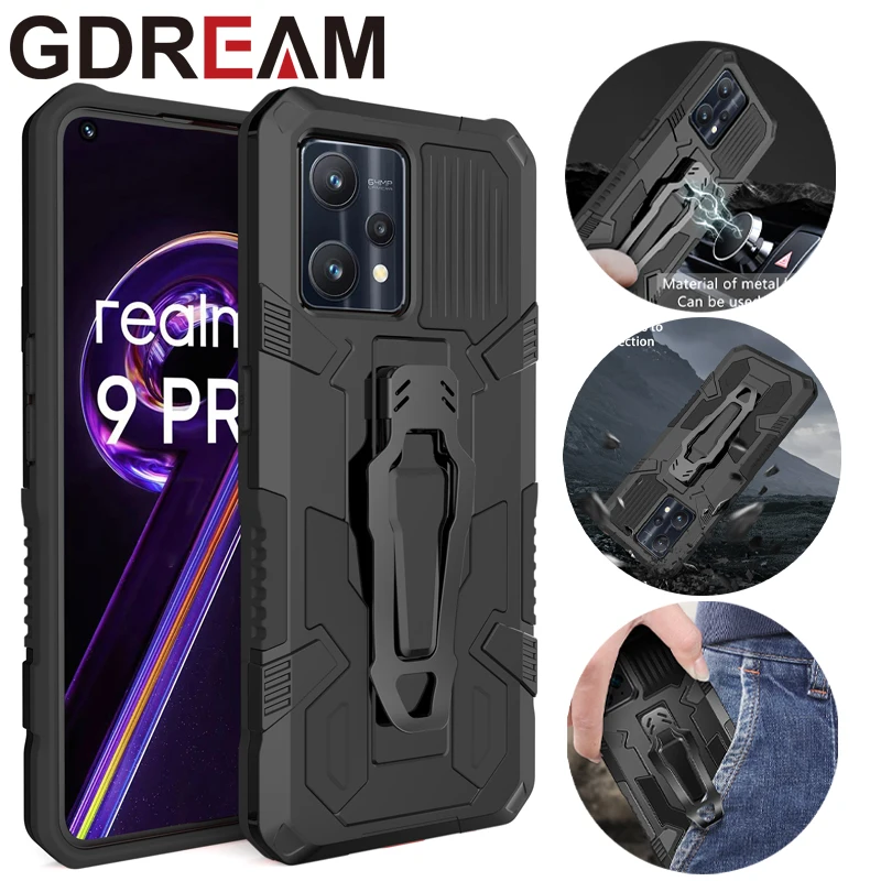

Shockproof Phone Case For OPPO Reno 7 4G Anti-Fall Back Clip Bracket Protective Cover For OPPO Reno 7 4G