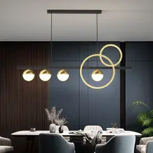 

Modern Long Led Pendant Lights Black Dimmable Minimalist for The Kitchen Table Dining Room Bar Indoor Lighting Suspension Design