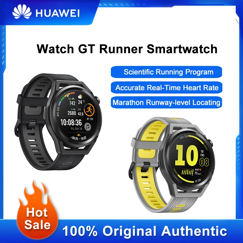Orologio Huawei Originale Gt Runner Smartwatch Donna Uomo Impermeabile Fitness Tracker Braccialetto Sportivo Con Frequenza Cardiaca In Tempo Reale