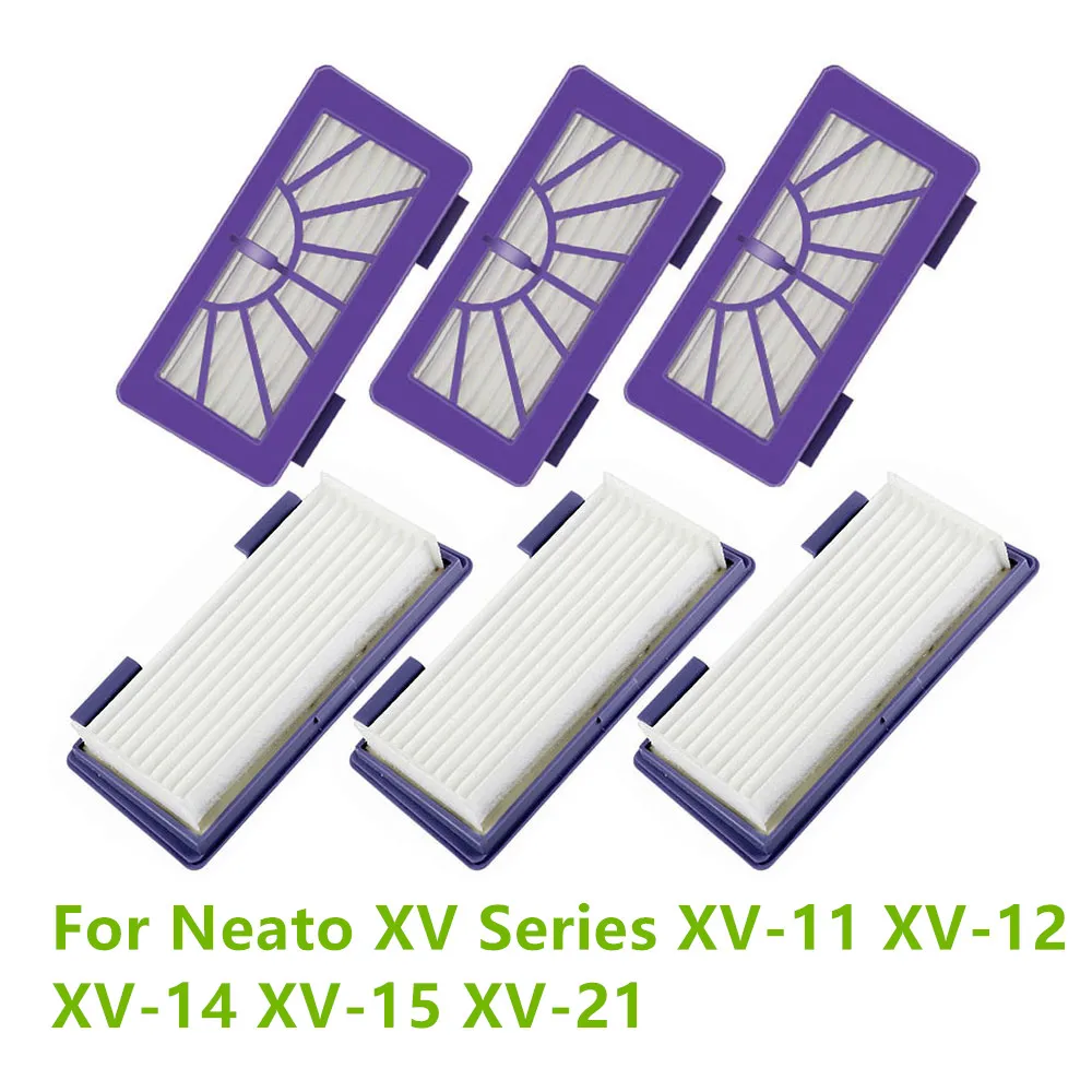 

6 шт. HEPA-фильтр для Neato XV Series XV-11 XV-12 XV-14 XV-15 XV-21, сменные Hepa-фильтры, аксессуары для подметания робота