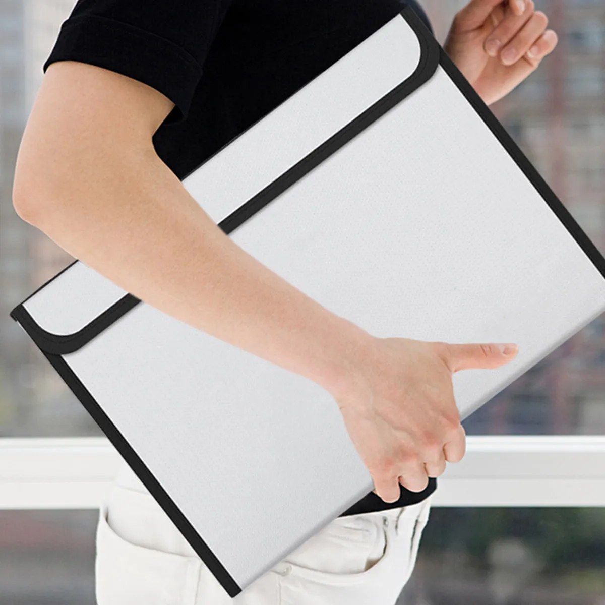 문서용 내화 안전 보관 가방 방수 내화 실리콘 코팅 유리 섬유 소재 대용량 여권 보관 가능