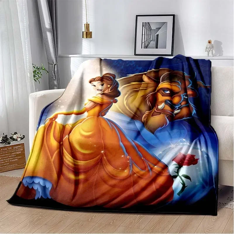 thumbnail image 1 of Manta ligera con estampado de La Bella y la Bestia para sala de estar, dormitorio, habitación de los niños, cálida, regalo de Navidad, 1 of 5